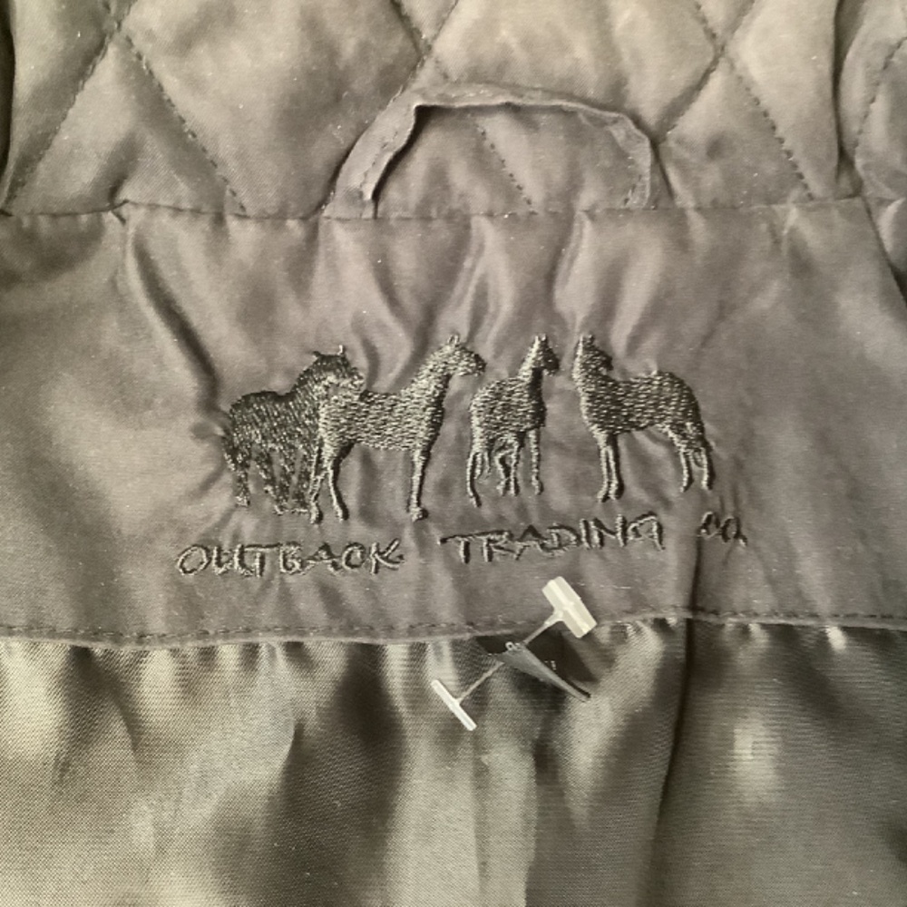 EUC Outback Trading Company black quilted vest s/m western - Picture 6 of 15